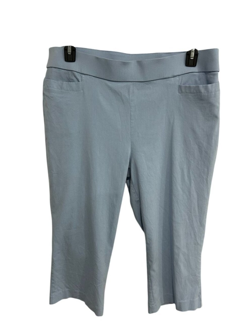 Coral Bay 16 Light Blue Pull On Capri Pants Rayon Blend Minimalist Coastal